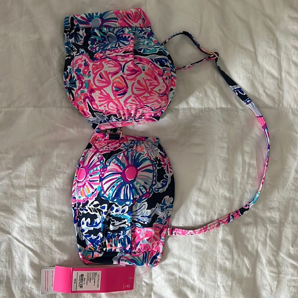 Lilly Pulitzer High Tide Navy Bikini Top